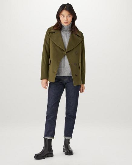 Manteau Belstaff Femme Ama Vert Soldes MG0157289